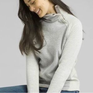 NWOT PRANA Brandie Bone Heather Wool Blend Pullover small